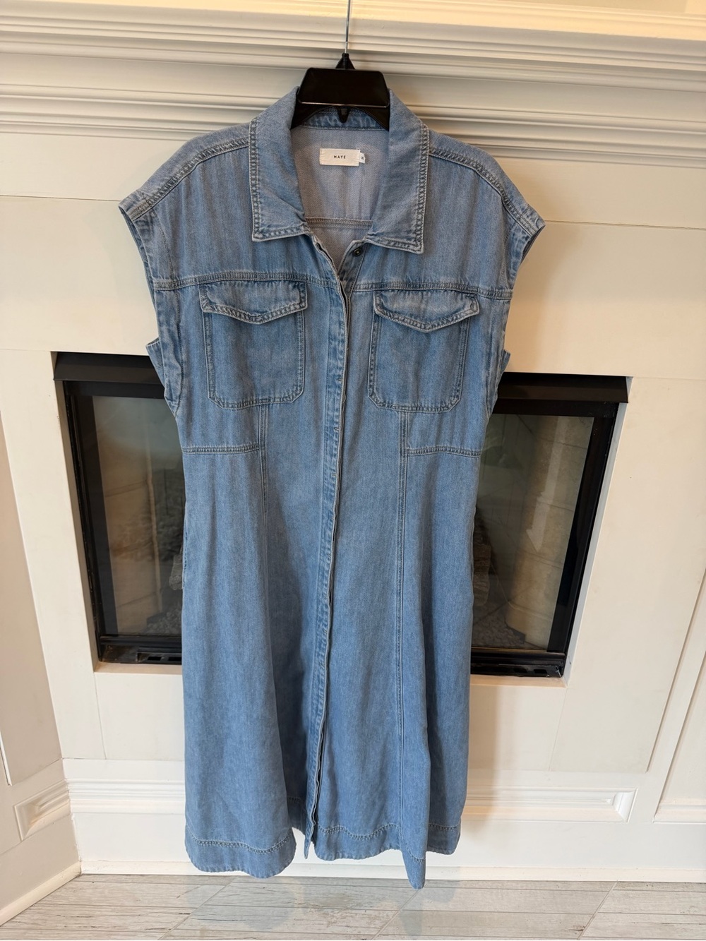 MAYE RUMI DENIM SHIRTDRESS - LIGHT BLUE NWOT